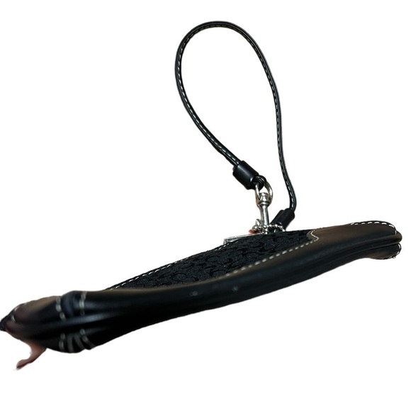 Coach Black Signature Wristlet - Picture 3 of 9